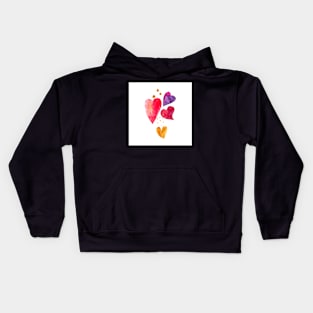 Floating Hearts Kids Hoodie